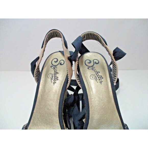 Seychelles Navy Blue Peep-Toe Espadrilles - NWOB - Size 7.5 - Picture 4 of 11